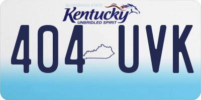 KY license plate 404UVK