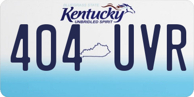 KY license plate 404UVR