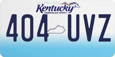 KY license plate 404UVZ