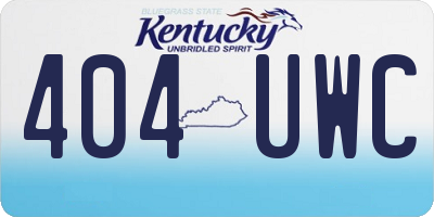 KY license plate 404UWC