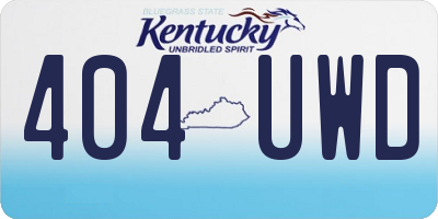 KY license plate 404UWD
