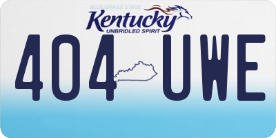 KY license plate 404UWE