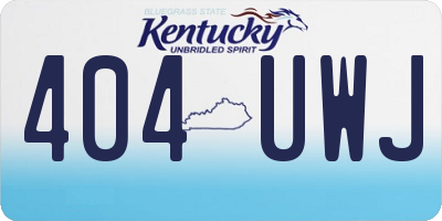 KY license plate 404UWJ