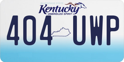 KY license plate 404UWP