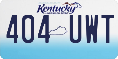 KY license plate 404UWT