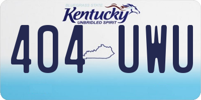 KY license plate 404UWU