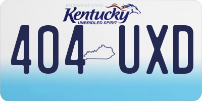 KY license plate 404UXD