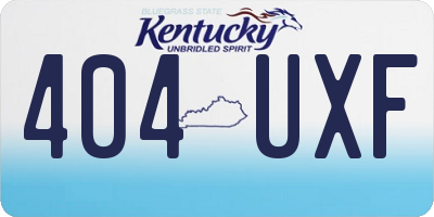 KY license plate 404UXF