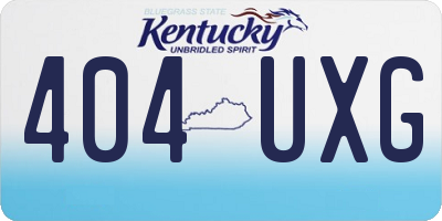 KY license plate 404UXG
