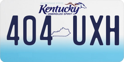 KY license plate 404UXH