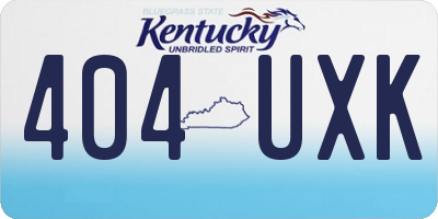 KY license plate 404UXK