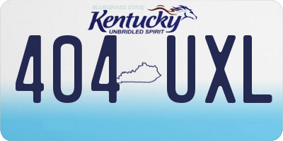 KY license plate 404UXL