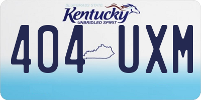 KY license plate 404UXM