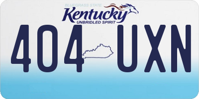 KY license plate 404UXN