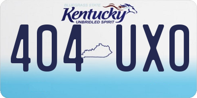 KY license plate 404UXO