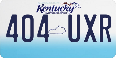 KY license plate 404UXR