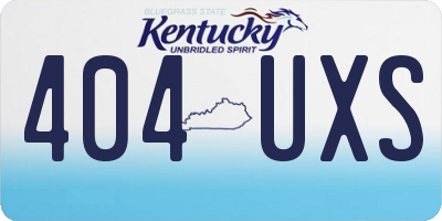 KY license plate 404UXS