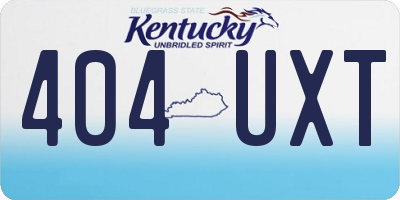 KY license plate 404UXT