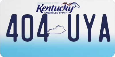 KY license plate 404UYA