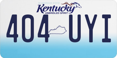 KY license plate 404UYI
