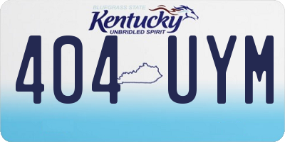KY license plate 404UYM