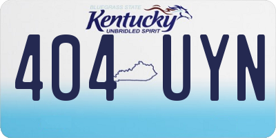 KY license plate 404UYN