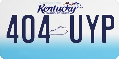 KY license plate 404UYP