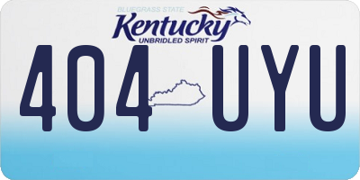 KY license plate 404UYU