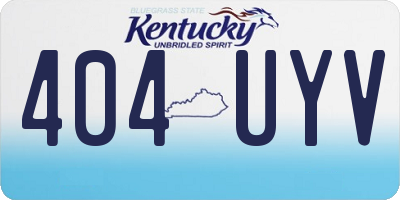 KY license plate 404UYV
