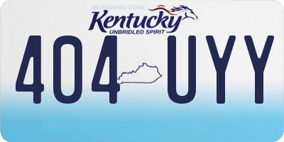 KY license plate 404UYY