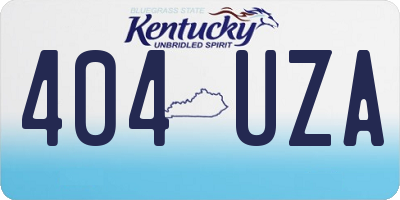 KY license plate 404UZA