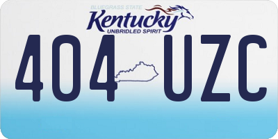 KY license plate 404UZC