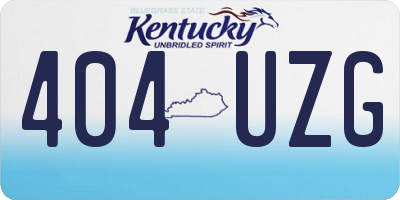 KY license plate 404UZG