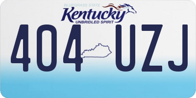 KY license plate 404UZJ