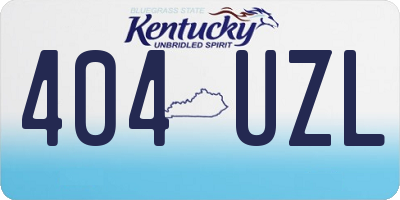 KY license plate 404UZL