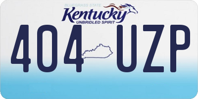 KY license plate 404UZP