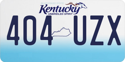 KY license plate 404UZX