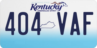 KY license plate 404VAF