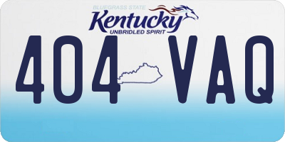 KY license plate 404VAQ