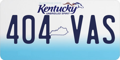 KY license plate 404VAS