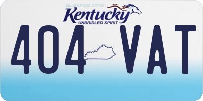 KY license plate 404VAT