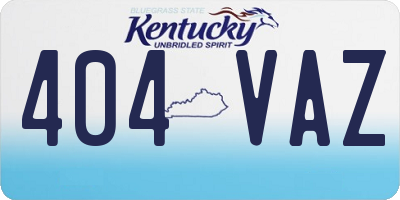 KY license plate 404VAZ