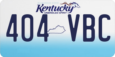 KY license plate 404VBC