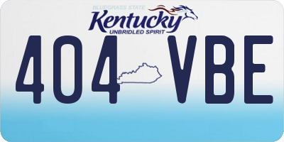 KY license plate 404VBE
