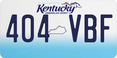 KY license plate 404VBF