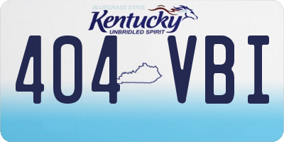 KY license plate 404VBI