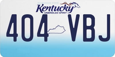 KY license plate 404VBJ