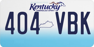 KY license plate 404VBK