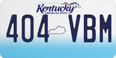 KY license plate 404VBM