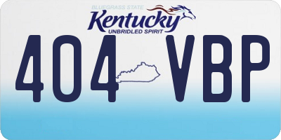 KY license plate 404VBP